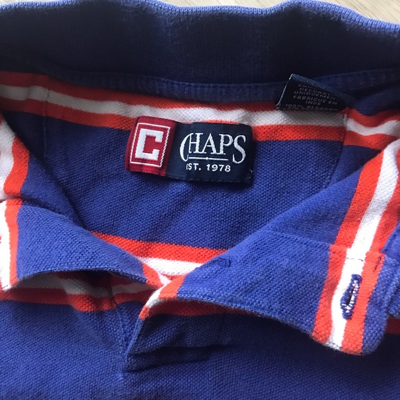 Bundle of Ralph Lauren,Chaps striped shirt sleeve pique polo large, cl - Picture 4 of 8